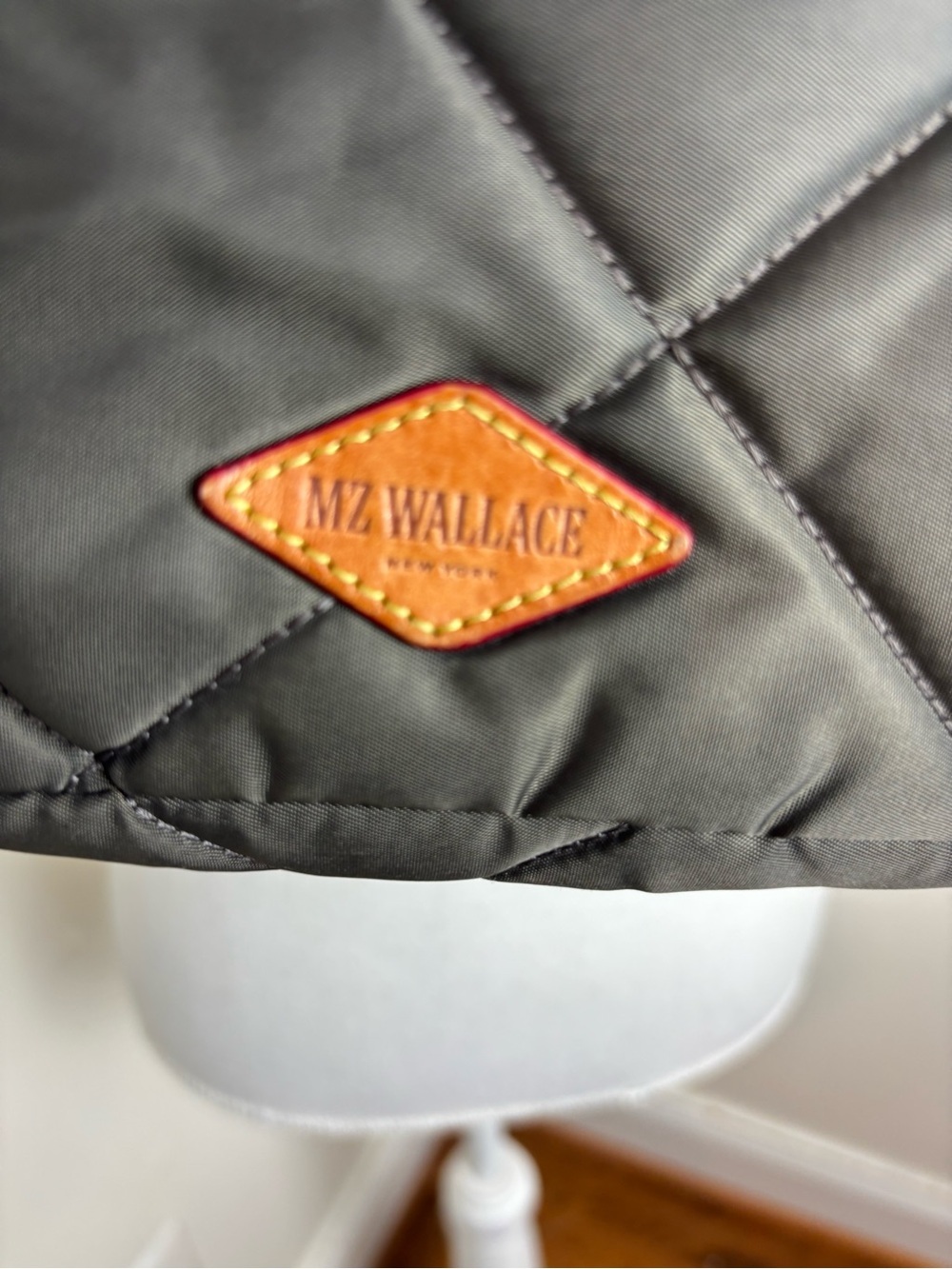 MZ Wallace Madison Quilted Nylon Crossbody Bag In Olive Green - Picture 8 of 12